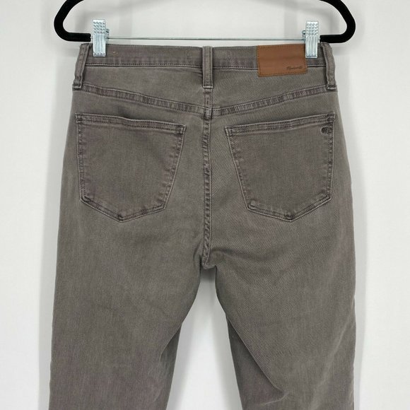 Madewell 9" High Rise Skinny Fit Jeans Womens Size 26 Stretch Raw Hem Denim Gray - Picture 7 of 12
